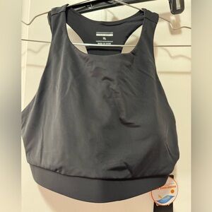 Black Athletic Crop Top UPF 50 protection XL